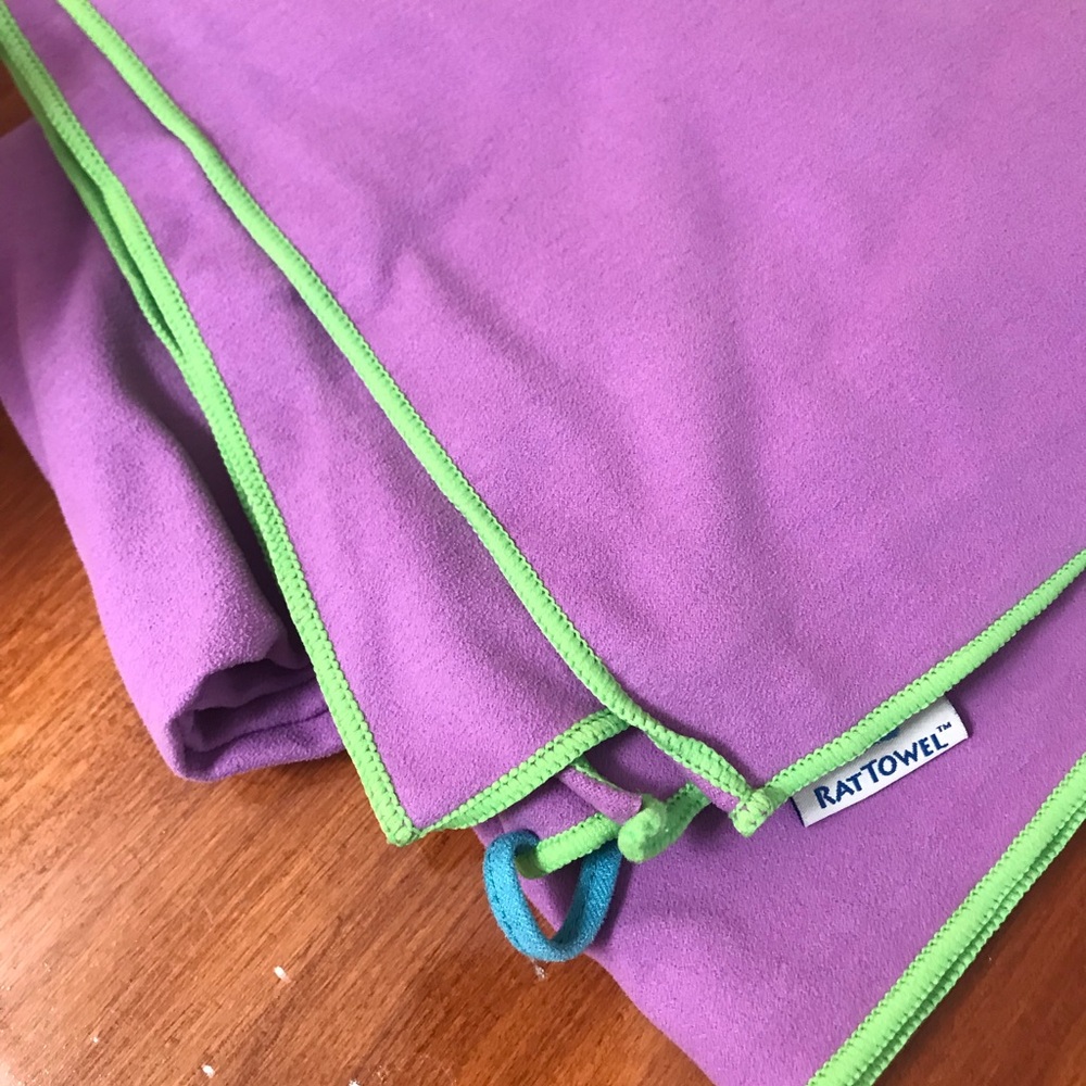 YogaRat purple hot yoga mat towel